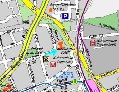 Stadtplanausschnitt Stadtplanausschnitt